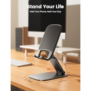 Lamicall Ultra-Thin Cell Phone Stand - Adjustable & Portable