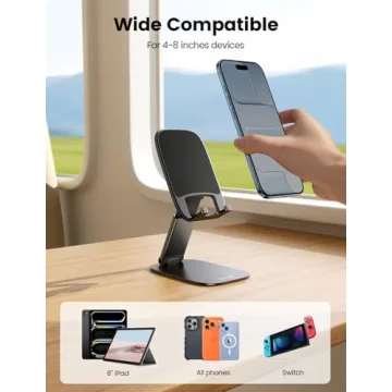 Lamicall Ultra-Thin Cell Phone Stand - Adjustable & Portable