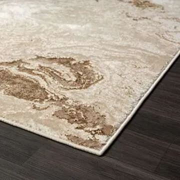 LUXE WEAVERS Marble Swirl Abstract Area Rug, Beige 8x10