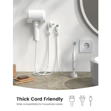 Lamicall Adjustable Cord Holder Clips - 5 Pack for Cable Management