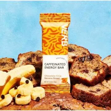 Verb Variety Pack - 15 Caffeinated Energy Bars in 5 Flavors - Low-Calorie Low, Sugar Energy Bar - Nutrition Bars - Vegan Snacks - Gluten Free Breakfast Bars with Organic Green Tea, 22g (Pack of 15)