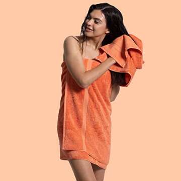 Chakir Turkish Linens 100% Cotton Premium Turkish Towels for Bathroom | 27'' x 54'' (4-Piece Bath To...