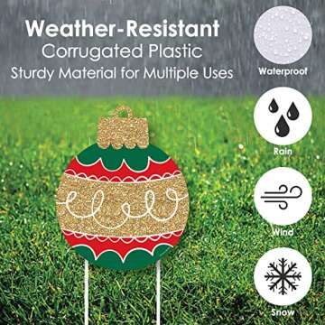 Big Dot of Happiness Christmas Yard Signs - 3 Piece Set