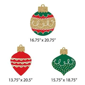 Big Dot of Happiness Christmas Yard Signs - 3 Piece Set