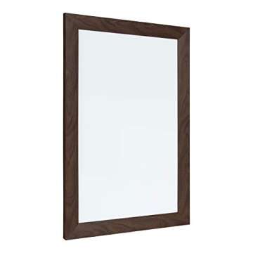 DesignOvation Beatrice Framed Magnetic Dry Erase Board, 18x27, Walnut Brown