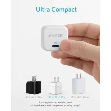 Anker USB C Charger with Foldable Plug, 20W USB C Charger Block for iPhone 16 / 15 and More Series, Galaxy, Pixel, iPad (Cable Not Included, 2 Pack)