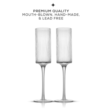 Elegant Vintage Fluted Glasses Set from JoyJolt