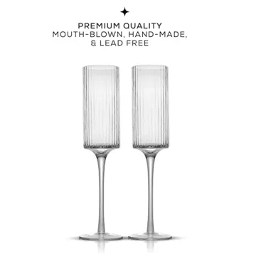 Elegant Vintage Fluted Glasses Set from JoyJolt