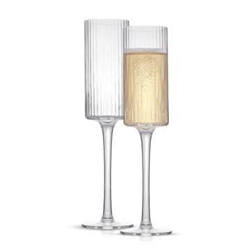 Elegant Vintage Fluted Glasses Set from JoyJolt