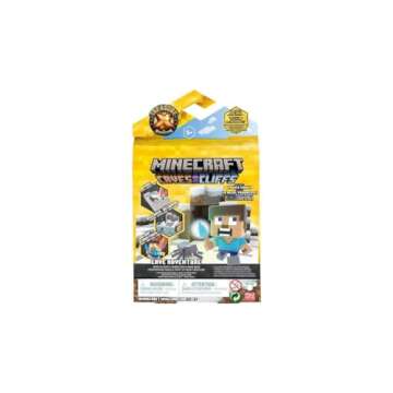 Treasure X Minecraft Caves & Cliffs Cave Adventure Pack. Mine, Discover & Craft with 16 Levels of Adventure, Mine & Craft Character & Mini Mob to Collect. Will You find The Real Gold Dipped Treasure?