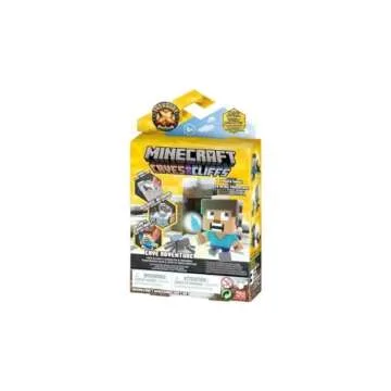 Treasure X Minecraft Caves & Cliffs Cave Adventure Pack. Mine, Discover & Craft with 16 Levels of Adventure, Mine & Craft Character & Mini Mob to Collect. Will You find The Real Gold Dipped Treasure?