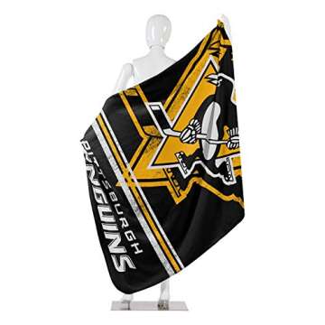 The Northwest Company NHL Pittsburgh Penguins Fleece Throw Blanket, 50" x 60", Fade Away