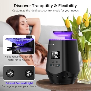 Indoor Fruit Fly Trap - Fooxem 2-in-1 Bug Zapper