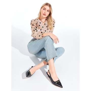 Coutgo Women's Slingback Kitten Heels for Any Occasion