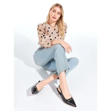 Coutgo Women's Slingback Kitten Heels for Any Occasion