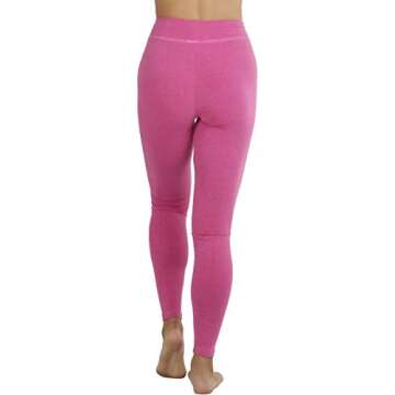 ToBeInStyle Women's High Waistband Full Length Cotton Leggings - Heather Red - M