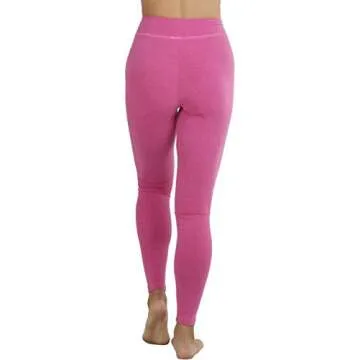 ToBeInStyle Women's High Waistband Full Length Cotton Leggings - Heather Red - M