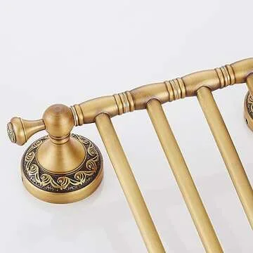 Antique Bronze Swivel Towel Rack 4 Arms Space-Saving