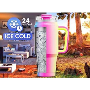 Meoky 32 oz Tumbler with Handle - Insulated & Leak Proof