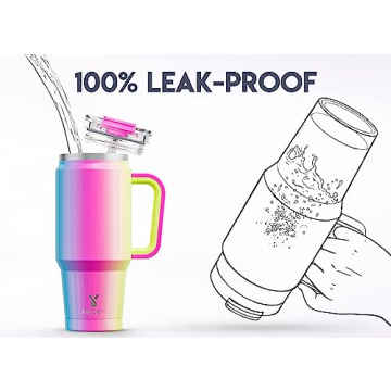 Meoky 32 oz Tumbler with Handle - Insulated & Leak Proof