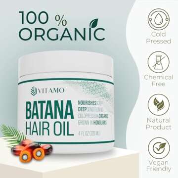 100% Organic Batana oil for Hair Growth | Pure Elaeis Oleifera | Natural Cold Press Extraction Metho...