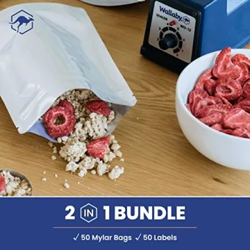 Wallaby 50x 1-Pint Mylar Bags - Durable Food Storage Solutions