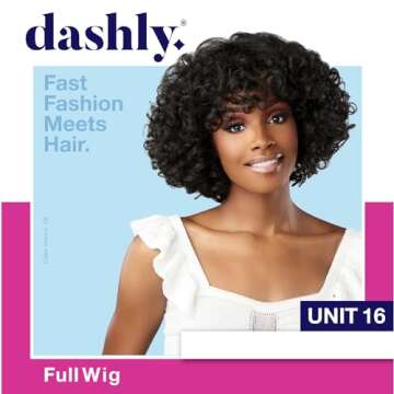 Sensationnel Dashly wig - unit 16 non lace cap ready to wear ear to ear lacepart synthetic (1B OFFBLACK)