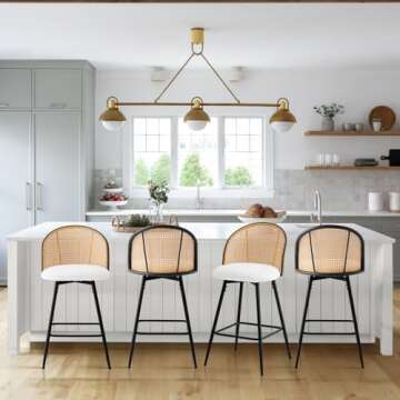 Stylish Bekrvio Swivel Bar Stools for Home & Office