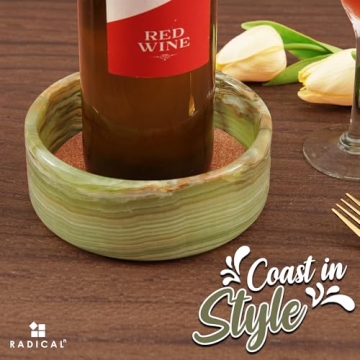Radicaln Marble Wine Coaster Elegant Table Accessory 5.5"