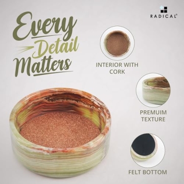 Radicaln Marble Wine Coaster Elegant Table Accessory 5.5"