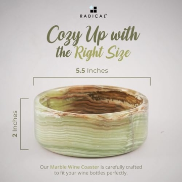 Radicaln Marble Wine Coaster Elegant Table Accessory 5.5"