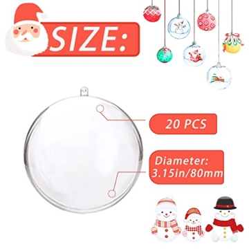 Clear Fillable Christmas Ornament Balls for Crafting