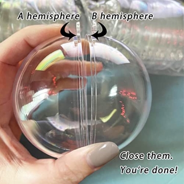 Clear Fillable Christmas Ornament Balls for Crafting