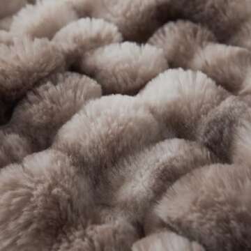 COOVA Faux Rabbit Fur Throw Blanket for Ultimate Comfort