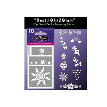 GlitZGlam Fairy Tales Tattoo Stencil Set for Body Art
