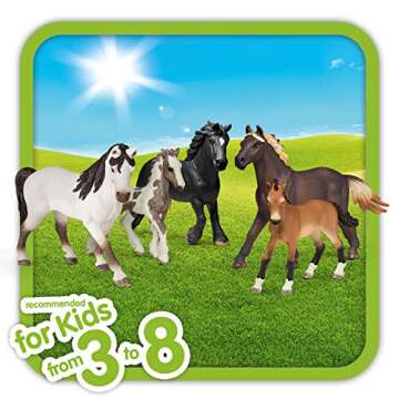 Schleich Farm World 5 Horses Collectors Pack Educational Figurine for Kids Ages 3-8