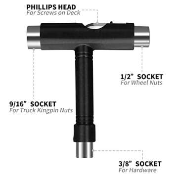 Skate Tool All-in-One - Essential Portable Skateboard Tool