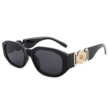 COASION Trendy Rectangle Sunglasses - UV Protection & Vintage Style