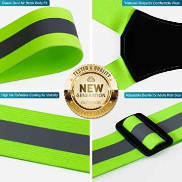 Topward LED Reflective Vest for Day & Night Safety