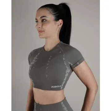 AUROLA Seamless Workout T-Shirts for Women in Mocha