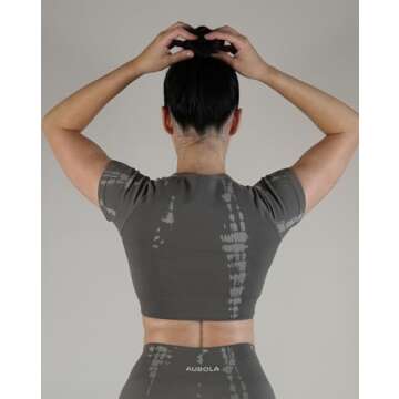 AUROLA Seamless Workout T-Shirts for Women in Mocha