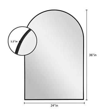 NeuType Arched Wall Mirror 36"x24" Premium Full Length