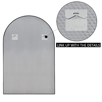 NeuType Arched Wall Mirror 36"x24" Premium Full Length