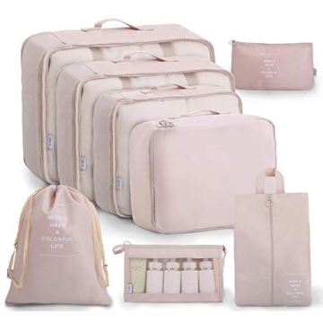 OEE Luggage Packing Organizers Packing Cubes Set for Travel – Beige