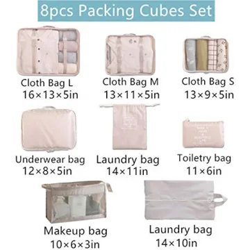 OEE Packing Cubes for Travel – Stylish Organizer Set in Beige