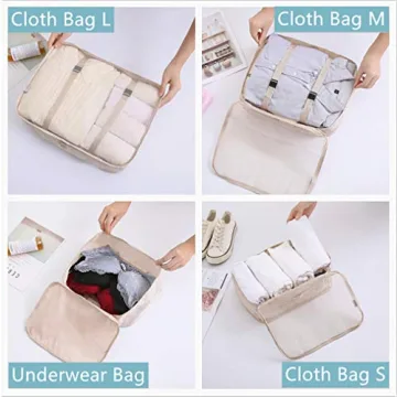 OEE Packing Cubes for Travel – Stylish Organizer Set in Beige