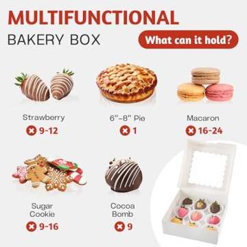 ZORRITA Bakery Boxes - Perfect for Chocolates & Cookies