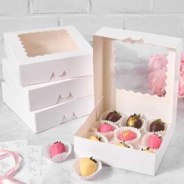 ZORRITA Bakery Boxes - Perfect for Chocolates & Cookies