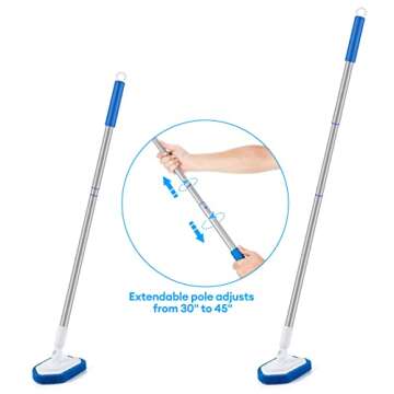 LKHOME Extendable Shower Bathtub Tile Scrubber 42inch