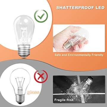 Aveva LED Outdoor String Lights - Safe 12V Solution 48FT